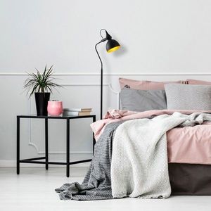 Lampadar, Tatum, 584TTM1506, Metal, Negru imagine