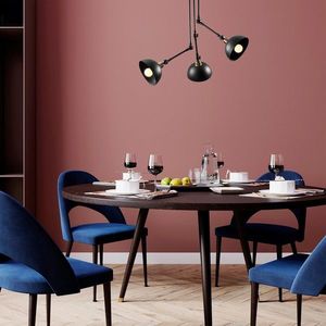Lustra, Tatum, 584TTM1439, Metal, Negru imagine