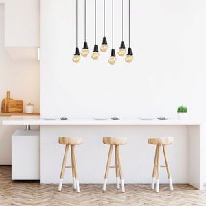 Lustra, Tatum, 584TTM1497, Metal, Negru imagine