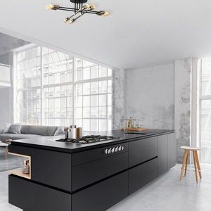 Lustra, Tatum, 584TTM1291, Fier, Negru imagine