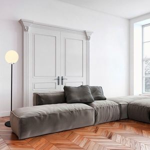 Lampadar, Tatum, 584TTM1516, Metal, Alb/Negru imagine