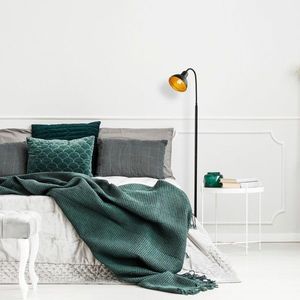 Lampadar, Tatum, 584TTM1508, Metal, Negru imagine