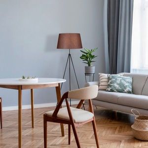Lampadar, Tatum, 584TTM1511, Metal, Negru/Maro imagine