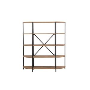 Corp biblioteca, Sapphire, Signa Rafix, 139x155x34 cm, PAL, Pin Atlantic / Negru imagine