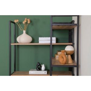 Corp biblioteca, Sapphire, Edra Rafix, 94x177x94 cm, PAL, Pin Atlantic / Negru imagine