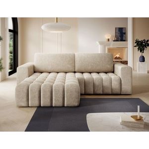 Coltar extensibil stanga 4 locuri ELTAP, Bon-01, Bonett, 250x175x92 cm, lemn/poliester, bej inchis imagine