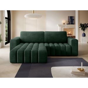 Coltar extensibil stanga 4 locuri ELTAP, Bon-12, Bonett, 250x175x92 cm, lemn/poliester, verde inchis imagine