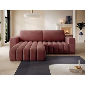 Coltar extensibil stanga 4 locuri ELTAP, Bon-13, Bonett, 250x175x92 cm, lemn/poliester, roz inchis imagine
