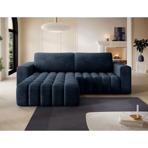 Coltar extensibil stanga 4 locuri ELTAP, Bon-14, Bonett, 250x175x92 cm, lemn/poliester, albastru inchis imagine