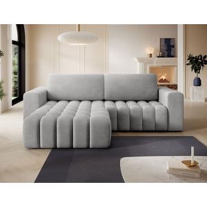 Coltar extensibil stanga 4 locuri ELTAP, Bon-15, Bonett, 250x175x92 cm, lemn/poliester, gri deschis imagine