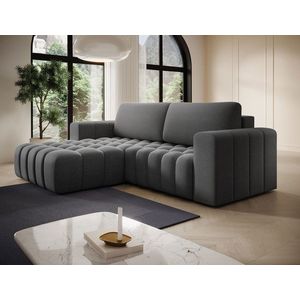 Coltar extensibil stanga 4 locuri ELTAP, Bon-21, Bonett, 250x175x92 cm, lemn/poliester, gri imagine