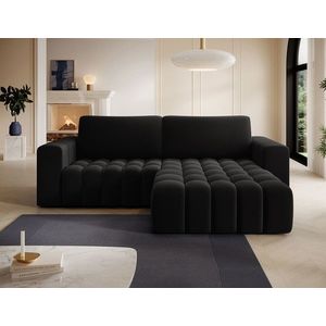 Coltar extensibil dreapta 4 locuri ELTAP, Bon-33, Bonett, 250x175x92 cm, lemn/poliester, negru imagine