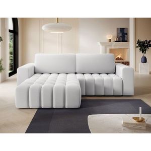 Coltar extensibil stanga 4 locuri ELTAP, Bon-49, Bonett, 250x175x92 cm, lemn/poliester, gri deschis imagine