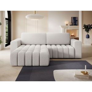 Coltar extensibil stanga 4 locuri ELTAP, Bon-223, Bonett, 250x175x92 cm, lemn/poliester, alb murdar imagine