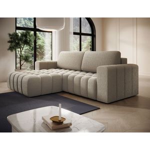 Coltar extensibil stanga 4 locuri ELTAP, Bon-227, Bonett, 250x175x92 cm, lemn/poliester, bej inchis imagine