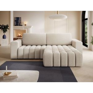 Coltar extensibil dreapta 4 locuri ELTAP, Bon-220, Bonett, 250x175x92 cm, lemn/poliester, bej deschis imagine