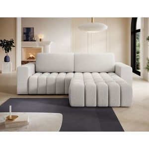 Coltar extensibil dreapta 4 locuri ELTAP, Bon-224, Bonett, 250x175x92 cm, lemn/poliester, alb murdar imagine
