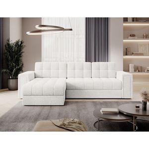 Coltar extensibil reversibil 3 locuri ELTAP, Blenvi, 260x150x82 cm, lemn/poliester, alb imagine