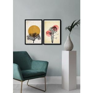 Set 2 tablouri decorative, Alpha Wall, Safari Sun, 36x51 cm imagine