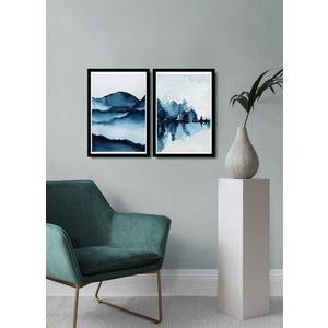 Set 2 tablouri decorative, Alpha Wall, Heart of the Mountain, 36x51 cm imagine