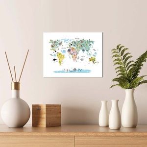 Tablou decorativ, Alpha Wall, Continents, 30x40 cm imagine