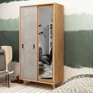Dulap pentru haine, Mod Design, Rana, 100x190x60 cm, Stejar imagine