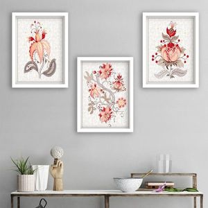 Set 3 tablouri decorative, SET_200, Lulu, 34x44 cm, plastic imagine
