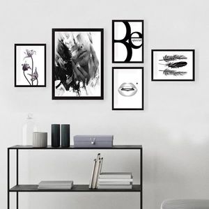 Set 5 tablouri decorative, SET_026, Lulu, 24x29 cm/34x44 cm, plastic imagine