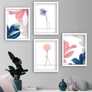 Set 4 tablouri decorative, SET_125, Lulu, 34x44 cm, plastic imagine
