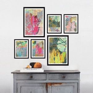 Set 6 tablouri decorative, SET_119, Lulu, 24x29 cm/24x44 cm, plastic imagine