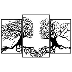 Decoratiune de perete, Love Tree, Tanelorn, 116x71 cm, metal imagine
