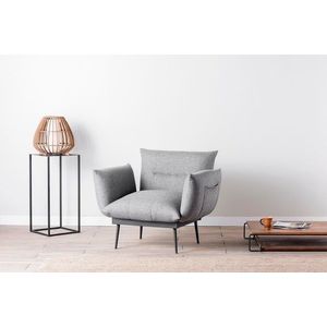 Fotoliu Jax Solo, Futon, 90x80x95 cm, metal, gri imagine