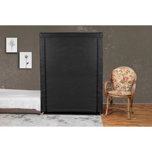 Dulap pentru haine, Valovi, Bez, 118x158x45 cm, Textil, Negru imagine