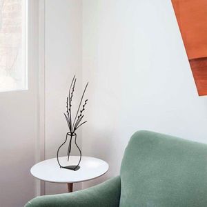 Decoratiune, Flowerpot, 15x46 cm, Metal, Negru imagine