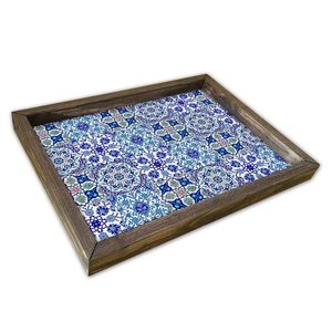 Tava pentru servire, AT-001, 30x40 cm, MDF , Multicolor imagine