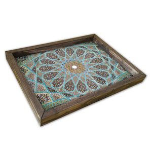 Tava pentru servire, AT-032, 30x40 cm, MDF , Multicolor imagine