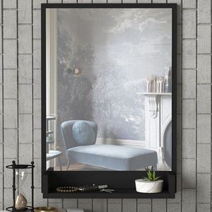 Oglinda decorativa Costa, Tera Home, 45x75 cm, negru imagine