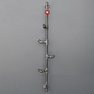 Suport prosoape, Evila Originals, BoruRaf080, 15 x 15 x 100 cm, metal, negru/auriu imagine