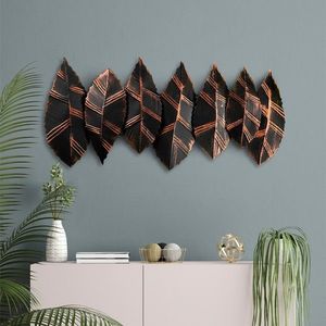Decoratiune de perete, Hornbeam 2, Metal, Dimensiune: 114 x 52 cm, Multicolor imagine
