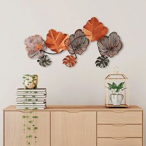 Decoratiune de perete, Zhoushan 2, Metal, Dimensiune: 80 x 42 cm, Multicolor imagine