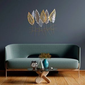 Decoratiune de perete, Kosmer, Metal, Dimensiune: 75 x 80 x 5 cm, Multicolor imagine