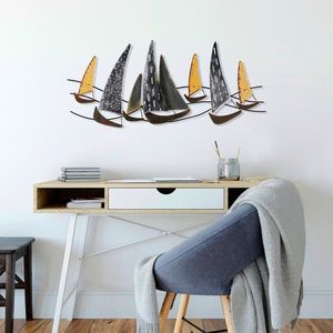 Decoratiune de perete, Uskuna 2, Metal, Dimensiune: 120 x 51 cm, Multicolor imagine