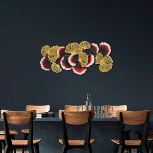 Decoratiune de perete, Plane Tree, Metal, Dimensiune: 80 x 61 cm, Multicolor imagine