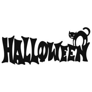 Decoratiune de perete, Halloween 2, Metal, Dimensiune: 67 x 28 cm, Negru imagine