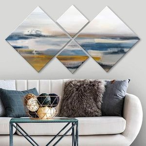 Set 4 tablouri decorative, 4MDF1053165404, MDF, Imprimat UV, Multicolor imagine