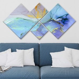 Set 4 tablouri decorative, 4MDF1151483585, MDF, Imprimat UV, Multicolor imagine