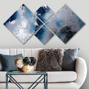 Set 4 tablouri decorative, 4MDF1215380155, MDF, Imprimat UV, Multicolor imagine