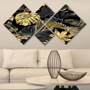 Set 4 tablouri decorative, 4MDF1323033056, MDF, Imprimat UV, Multicolor imagine