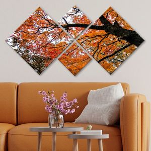 Set 4 tablouri decorative, 4MDF1520455250, MDF, Imprimat UV, Multicolor imagine