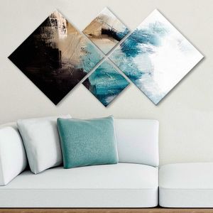 Set 4 tablouri decorative, 4MDF1540705037, MDF, Imprimat UV, Multicolor imagine